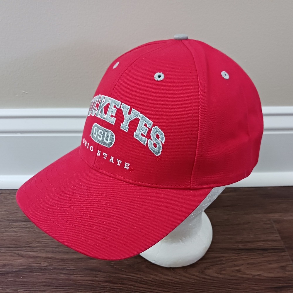Ohio State Buckeyes Snapback Hat Red Twins Enterprise Lids OSU Mens Baseball Cap - Picture 4 of 8